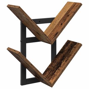 vidaXL Vegghengt Flytende Hylle Gammelt tre 43 x 15 x 47 cm