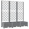 vidaXL Plantekasse med espalier lysegr&aring; 120x40x121,5 cm PP
