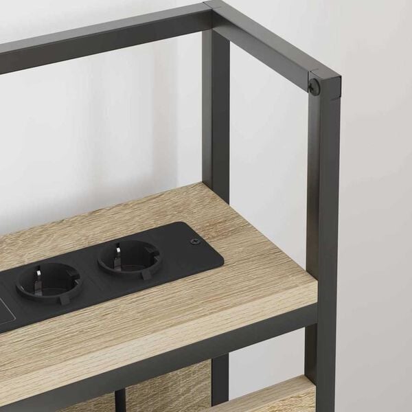 vidaXL Lagringshodegavl med hylle Sonoma eik 80 cm Konstruert tre