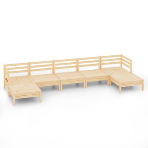 vidaXL Hagesofagruppe 7 deler heltre furu