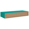 vidaXL Veggmonterte skuffehyller 2 stk bl&aring; 60x23,5x10 cm MDF