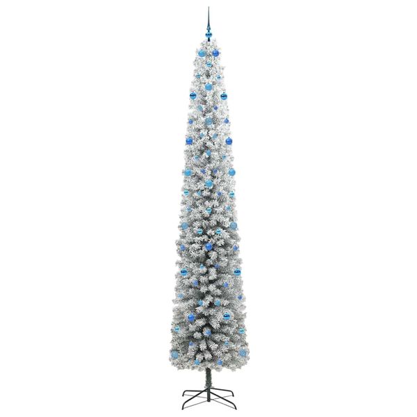 vidaXL Kunstig juletre med 300 LED grønn 300 cm PVC og stål og plast