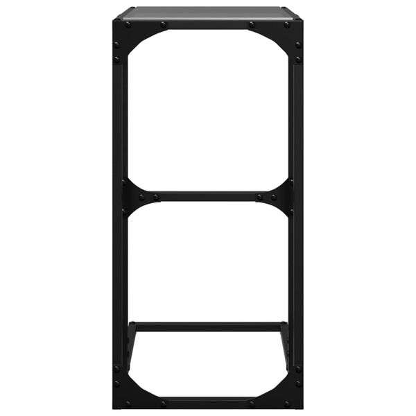 vidaXL Sidebord med svart glassplate 40x30x61,5 cm stål
