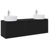 vidaXL Baderomsskapsett 3 stk. Svart 161,5 x 44,5 x 82 cm