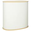 vidaXL Messedisk Lys brun og hvit 90 x 48 x 93 cm Konstruert tre og PP