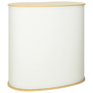 vidaXL Messedisk Lys brun og hvit 90 x 48 x 93 cm Konstruert tre og PP