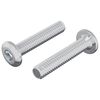 vidaXL Hodeskrue 2 pcs s&oslash;lv M6 x 30 mm St&aring;l