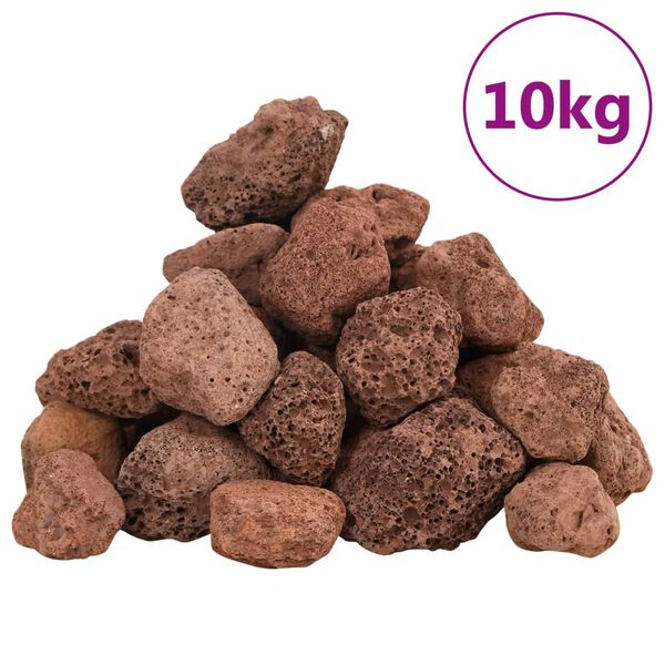 vidaXL Lavasteiner 10 kg r&oslash;d 3-5 cm