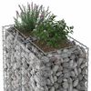 vidaXL Gabion hevet seng s&oslash;lv 90 x 50 x 150 cm Galvanisert St&aring;l