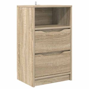 vidaXL Nattbord med skuff Sonoma eik 40 x 30 x 467 cm Konstruert tre