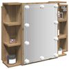 vidaXL Speilskap med LED artisan eik 70x16,5x60 cm
