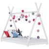 vidaXL Sengeramme for barn heltre furu hvit 70x140 cm
