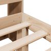 vidaXL Seng med bokhylle uten madrass 100x200 cm heltre furu