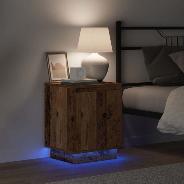 vidaXL Nattbordskap Gammelt tre 39 x 34,5 x 50 cm Konstruert tre