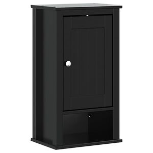vidaXL Baderomsskap BERG svart 40x27x71,5 cm heltre furu