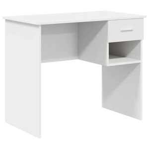 vidaXL Skrivebord Hvit 90 x 49 x 75 cm Konstruert tre