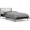 vidaXL Sengeramme svart 100x200 cm konstruert tre og metall