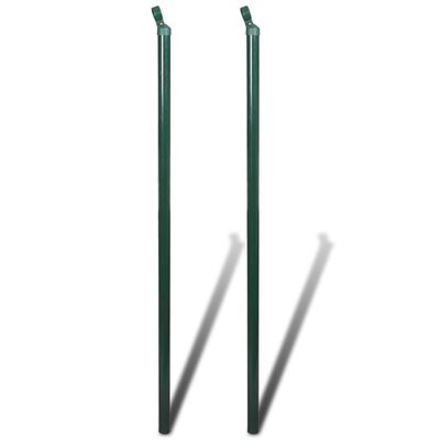 vidaXL Nettinggjerde med stolper stål 0,8x15 m grønn