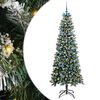 vidaXL Kunstig juletre med 300 LED gr&oslash;nn 210 cm PVC og plast og st&aring;l