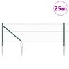 vidaXL Gjerdepåle grønn 25 x 0,6 m (36 mm mesh) Stål og PVC