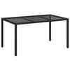 vidaXL Hagebord Svart 150 x 90 x 75 cm polyrotting