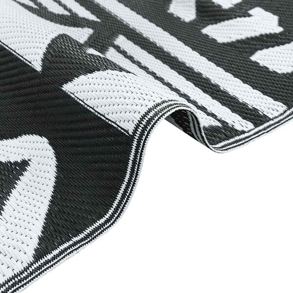 vidaXL Uteteppe ARAKIL svart 160x230 cm PP