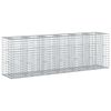vidaXL Gabion hevet seng 2 stk. 250 x 50 x 80 cm Galvanisert st&aring;l S&oslash;lv