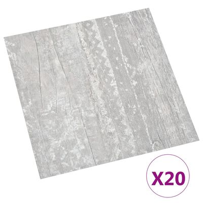 vidaXL Selvklebende gulvplanker 20 stk PVC 1,86 m² grå