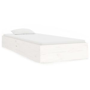 vidaXL Sengeramme hvit heltre 90x190 cm Single