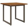 vidaXL Spisebord med levende kant 80 x 80 x 75 cm Solid akasietre