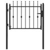 vidaXL Gjerdeport ASTEN 100 x 75 cm Metall Svart L&aring;sbar