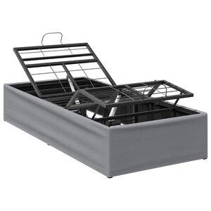 vidaXL Elektrisk Justerbar Seng Ramme Lysegr&aring; 200 x 80 x 33,5 cm St&aring;l