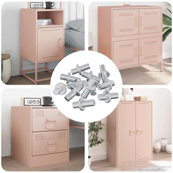 vidaXL Hylla Peg 4500 pcs s&oslash;lv 8,6 x 8,6 x 14,6 mm St&aring;l