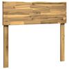 vidaXL Sengegavl med naturlig kant ROSTOCK Hvit 80 cm Solid akasietre