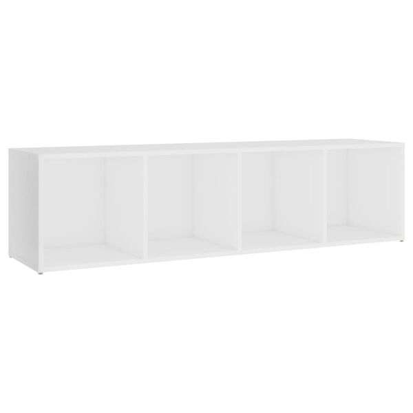 vidaXL TV-benker 3 stk hvit 142,5x35x36,5 cm konstruert tre