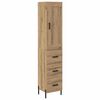 vidaXL H&oslash;yskap Artisan Eik 34,5 x 34 x 180 cm Konstruert tre