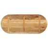 vidaXL Bordplate 140x60x3,8 cm oval grovt heltre mangotre