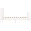 vidaXL Sengeramme med hodegavl hvit 140x190 cm heltre