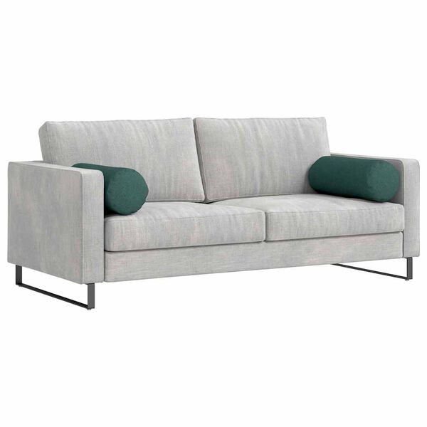 vidaXL Bolster puter 2 pcs Mørkegrønn Ø 25 x 70 cm stoff