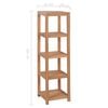 vidaXL Baderomshylle 4 etasjer heltre teak 42x42x165 cm
