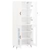 vidaXL Highboard hvit 69,5x34x180 cm konstruert tre