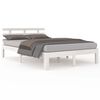 vidaXL Sengeramme hvit heltre 180x200 cm Super King
