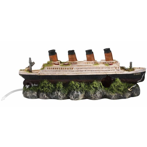 Aqua d'ella Skipsvrak Titanic med luftstein 39x11x17 cm 234/237601