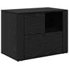 vidaXL Nattbordskap Svart Eik 35 x 60 x 50 cm Konstruert tre