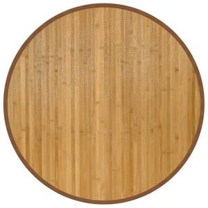 vidaXL Teppe rund naturell 80 cm bambus