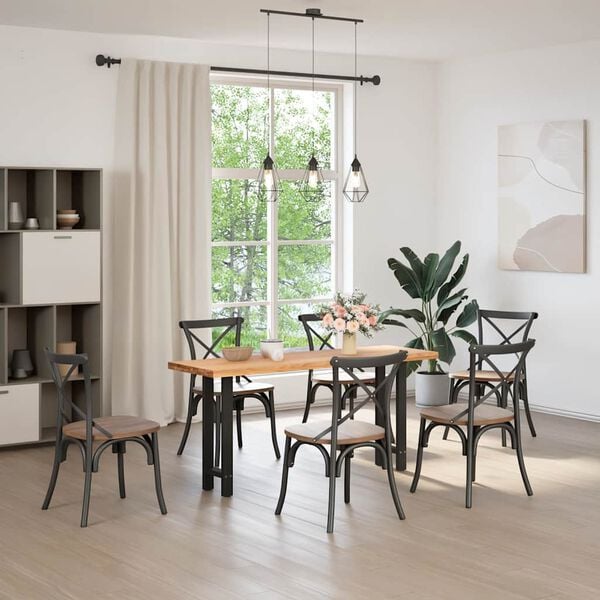 vidaXL Konsollbordben svart 2 stk 38 x (72-73) cm st&aring;l