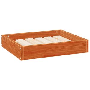 vidaXL Hundeseng Vokset Brun 51,5 x 44 x 9 cm Massiv furu