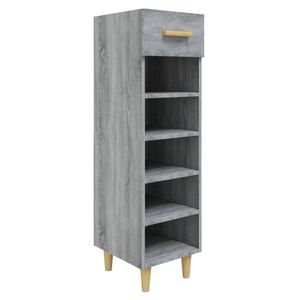 vidaXL Skohylle gr&aring; sonoma 30x35x105 cm konstruert tre