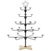 vidaXL Metall juletre med holder KUOPIO 90 cm St&aring;l Svart