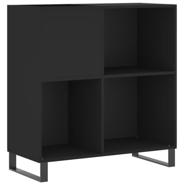 vidaXL Hifi-benk svart 84,5x38x89 cm konstruert tre